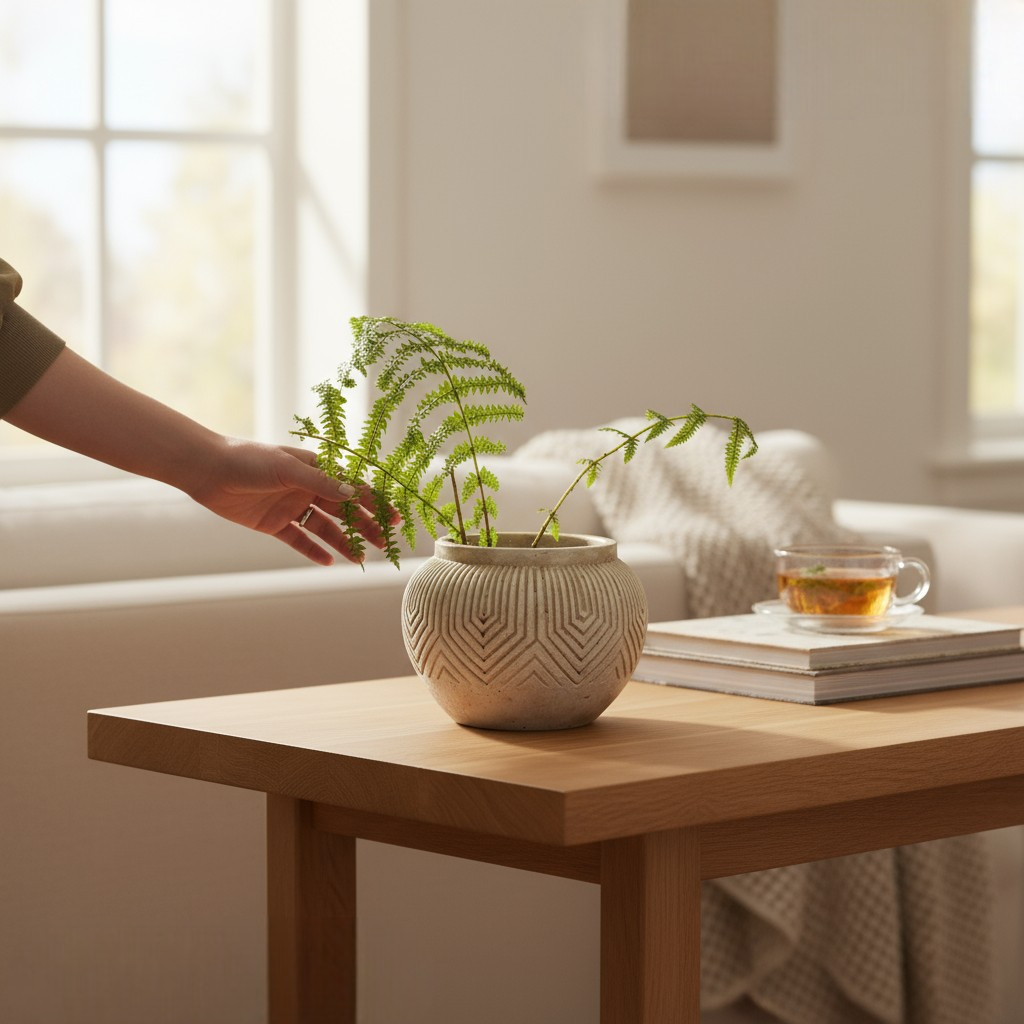 Linden Concrete Vessel in Natural Sandstone, 8"D X 6"H