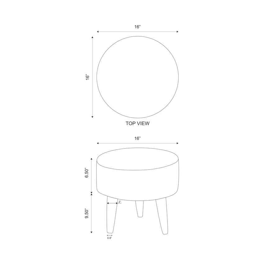 Hyvinkaa Cream Ottoman