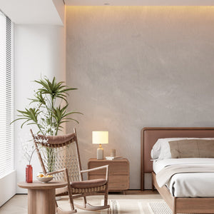 Modern Limewash Wallpaper - Soft Faux Plaster Wall Mural