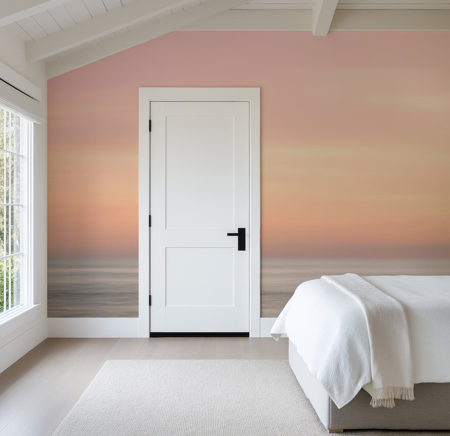 Abstract Sunset Ocean Wallpaper Mural