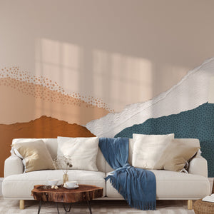 Mountain Mural Wallpaper Abstract Landscape Removable Wallpaper