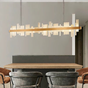 Alabaster Acropolis Square Chandelier
