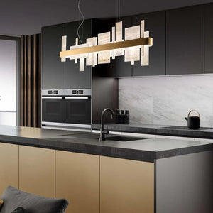Alabaster Acropolis Square Chandelier