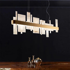 Alabaster Acropolis Square Chandelier