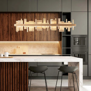 Alabaster Acropolis Square Chandelier