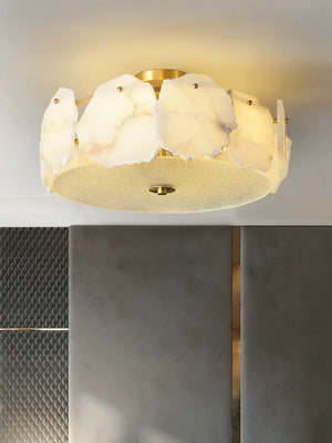 Alabaster Artze Brass Ceiling Light