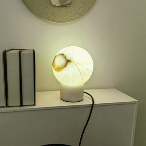 Alabaster Athena Ball Table Lamp