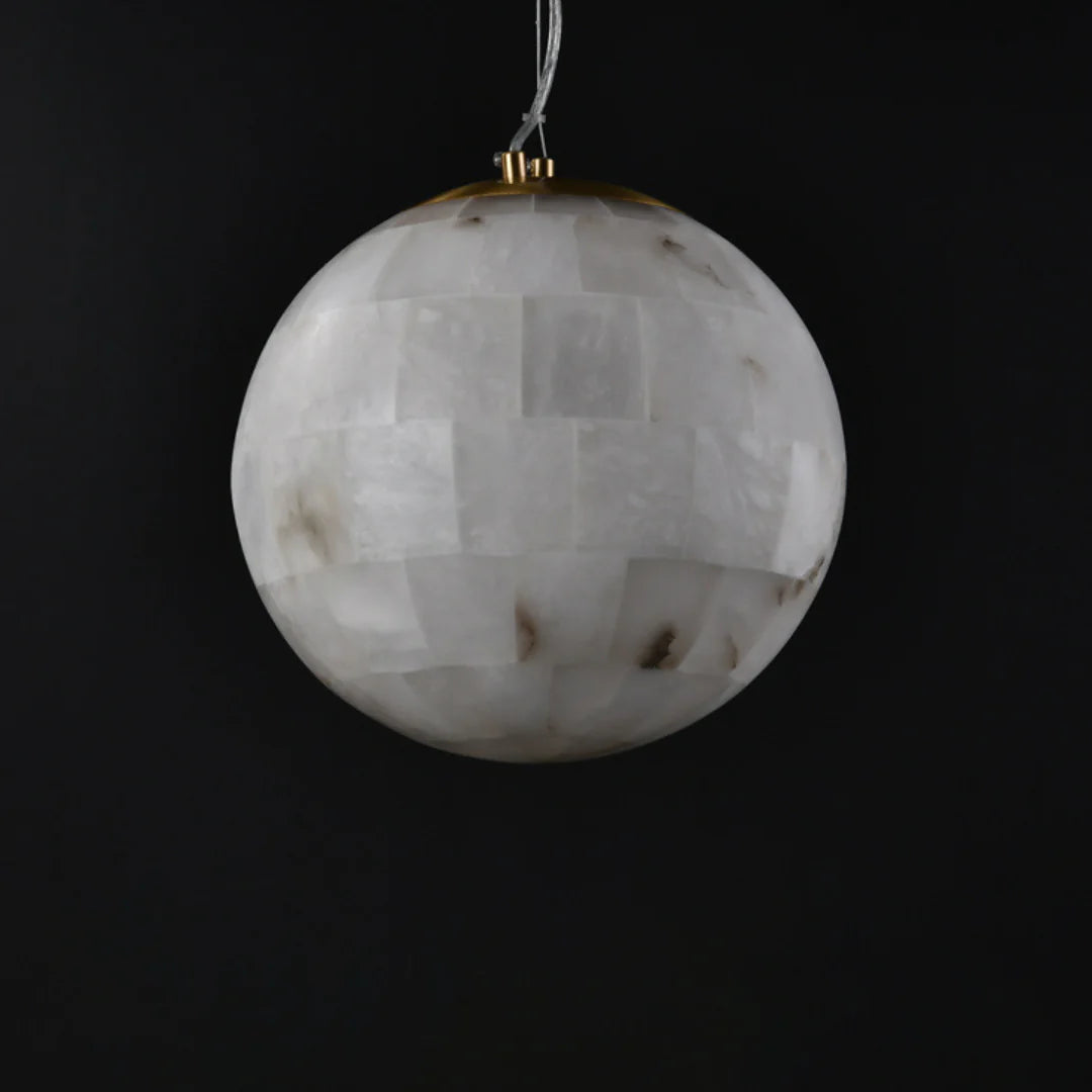Alabaster Ball Pendant Light