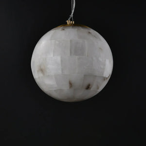 Alabaster Ball Pendant Light