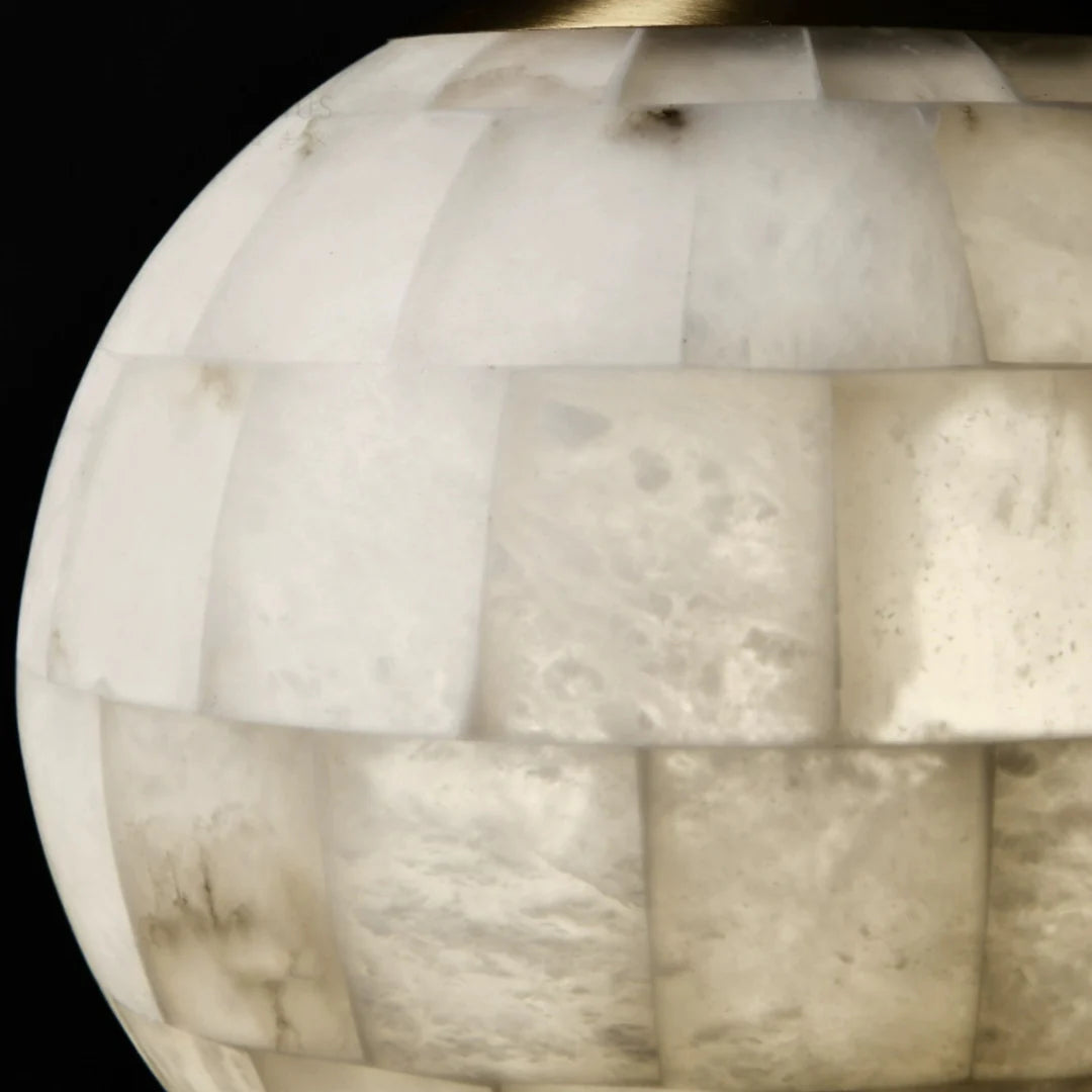 Alabaster Ball Pendant Light