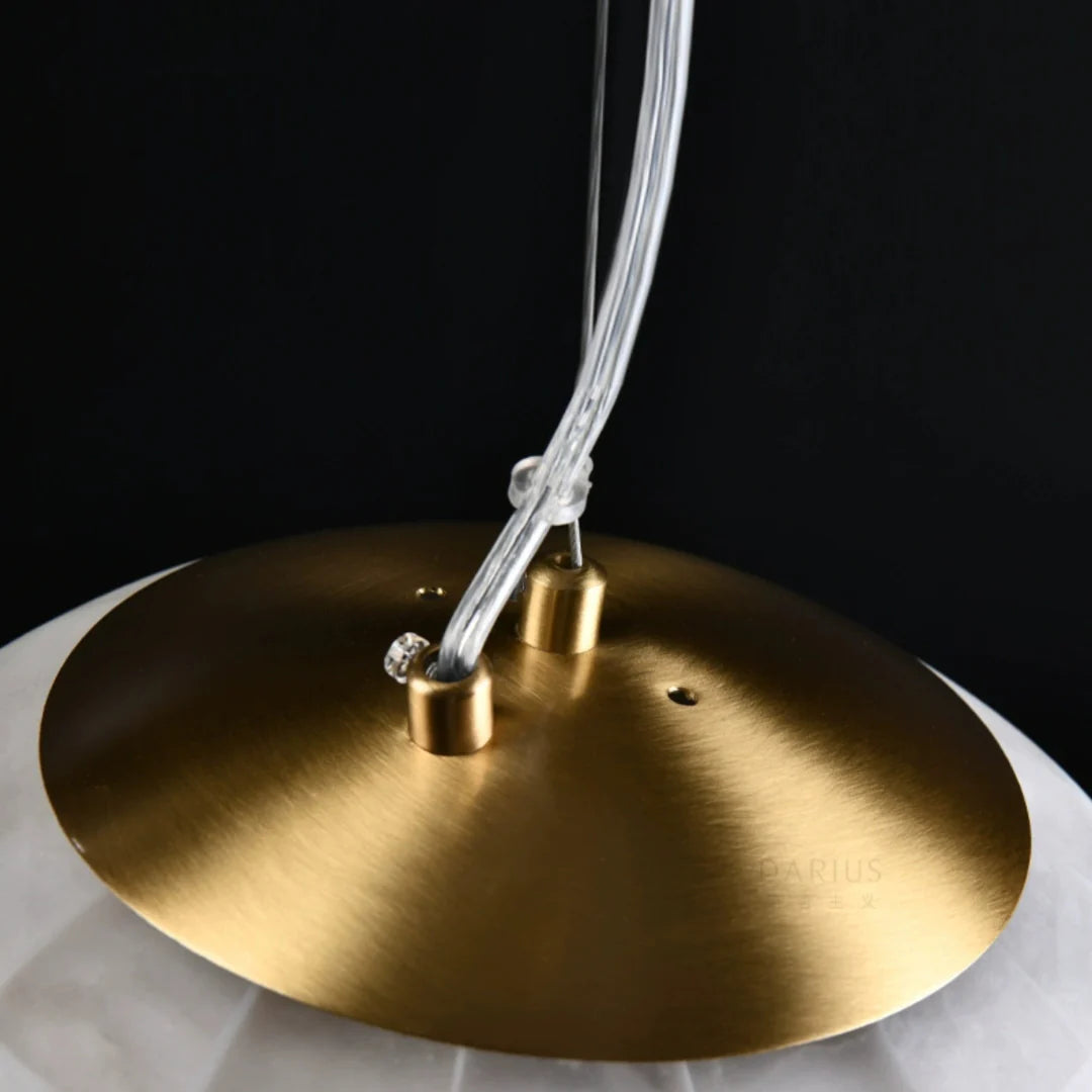 Alabaster Ball Pendant Light