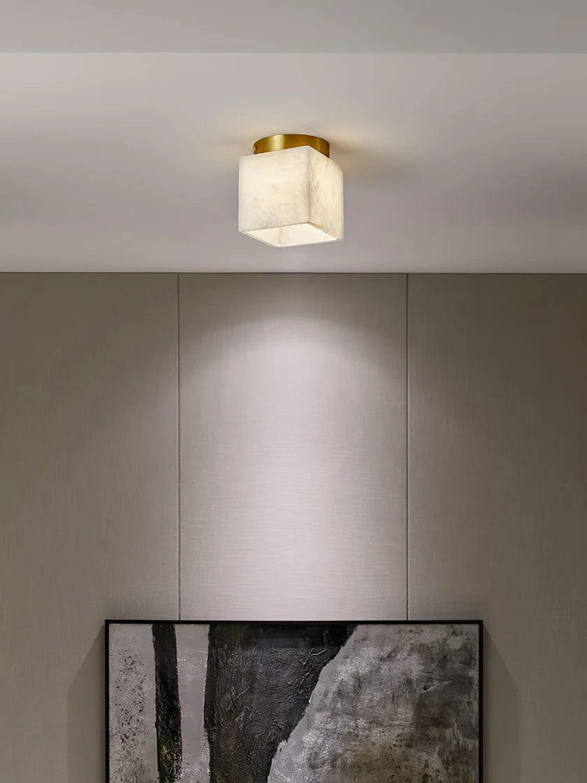 Alabaster Budnick Square Ceiling Light