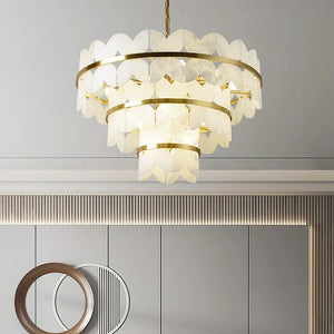 Alabaster Butterfly Round Chandelier