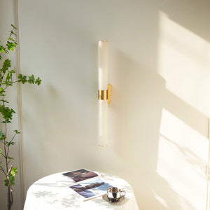 Cylindrical Alabaster Line Wall Light