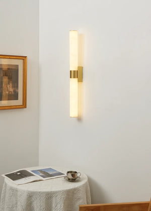 Cylindrical Alabaster Line Wall Light