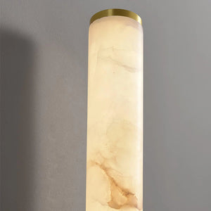 Cylindrical Alabaster Line Wall Light