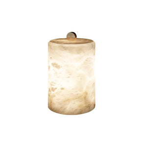 Alabaster Cylindrical Table Lamp