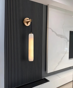 Alabaster Flute Wall Lamp