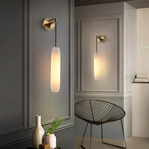 Alabaster Flute Wall Lamp