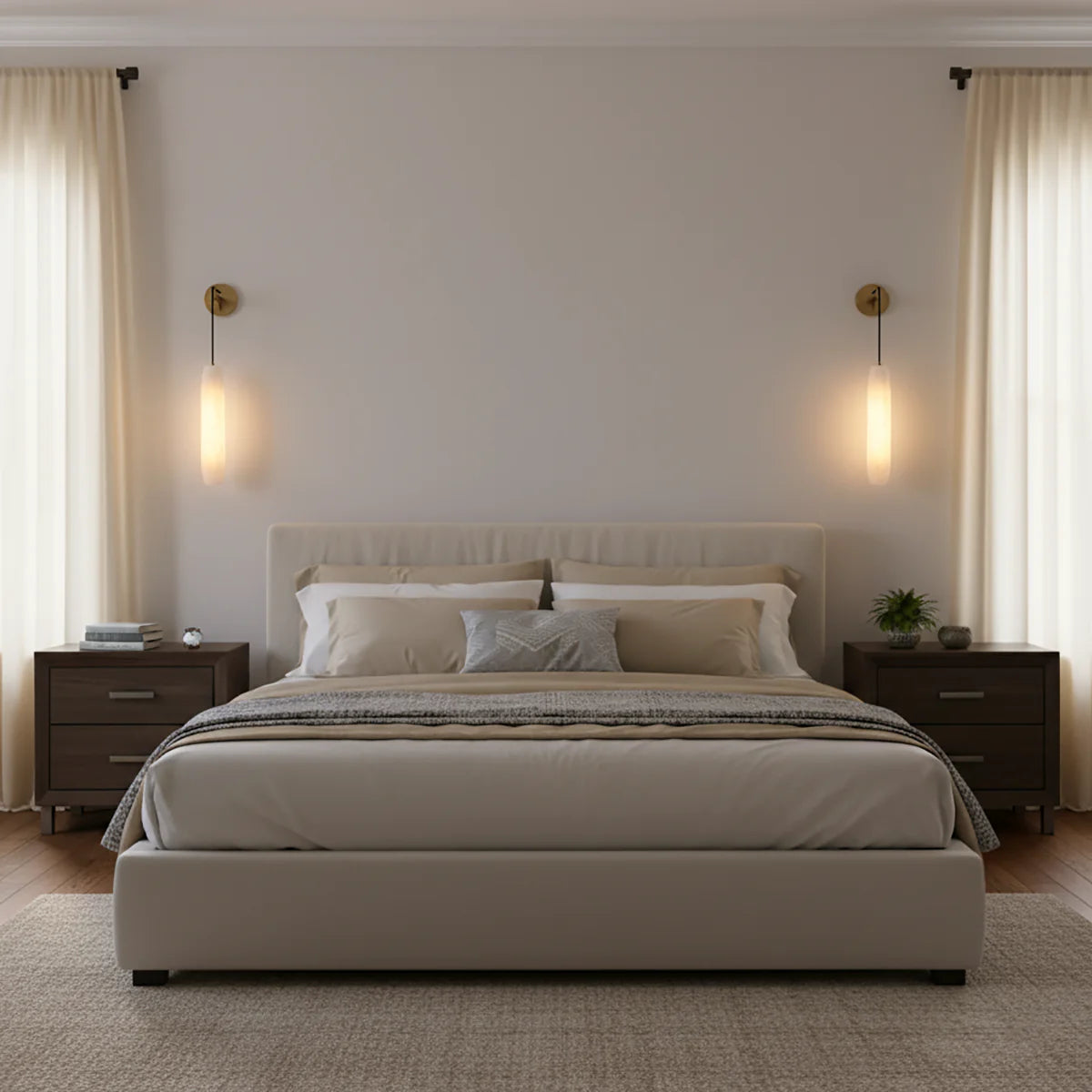 Alabaster Flute Wall Lamp