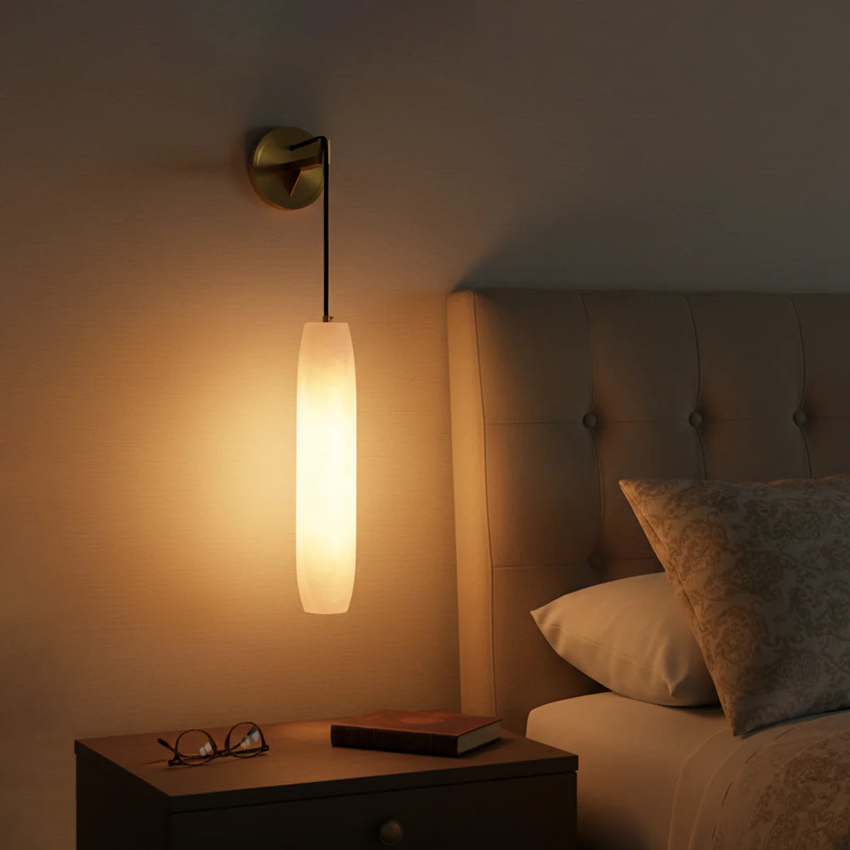 Alabaster Flute Wall Lamp