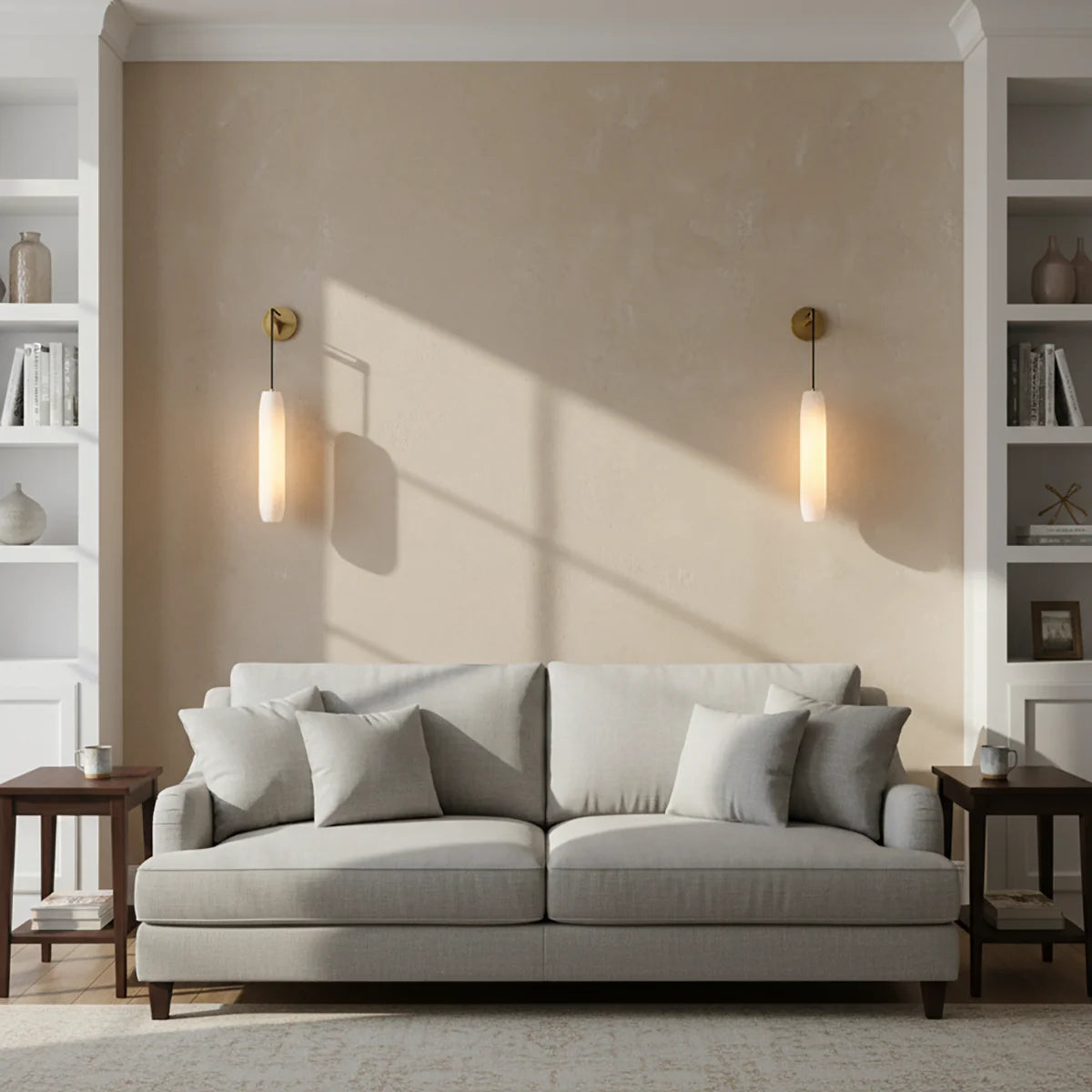 Alabaster Flute Wall Lamp