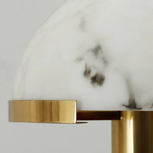 Hemispherical Alabaster Table Lamp