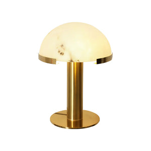 Hemispherical Alabaster Table Lamp