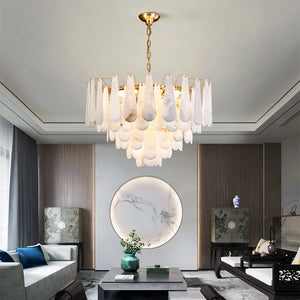 Alabaster Leon Drop Shape Chandelier