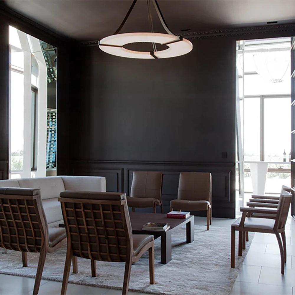 Alabaster Luxembourg Halo Chandelier