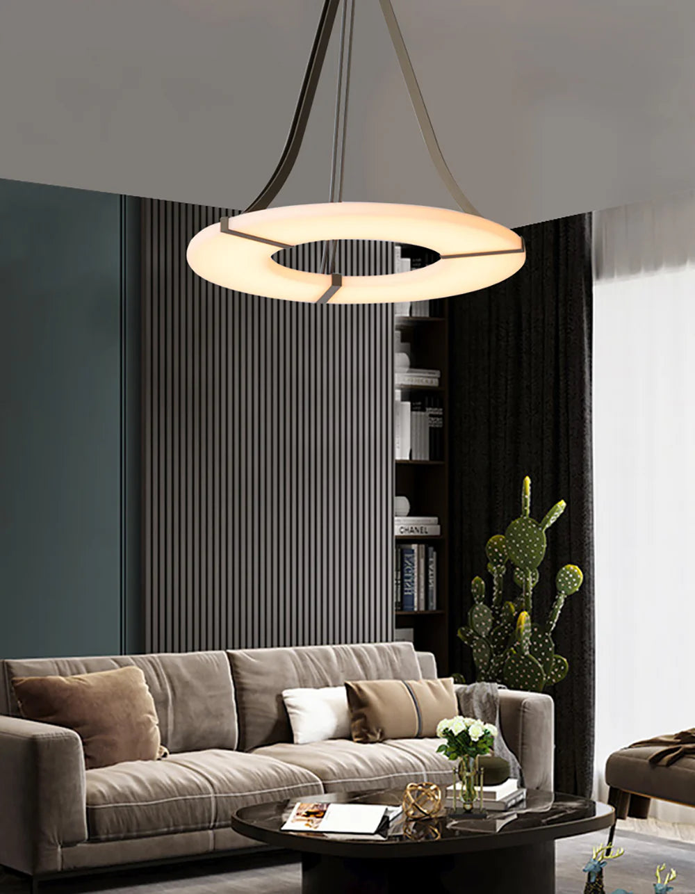 Alabaster Luxembourg Halo Chandelier