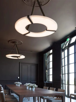 Alabaster Luxembourg Halo Chandelier