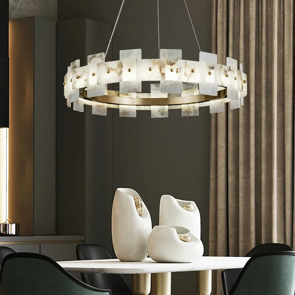 Alabaster Luxury Halo Chandelier