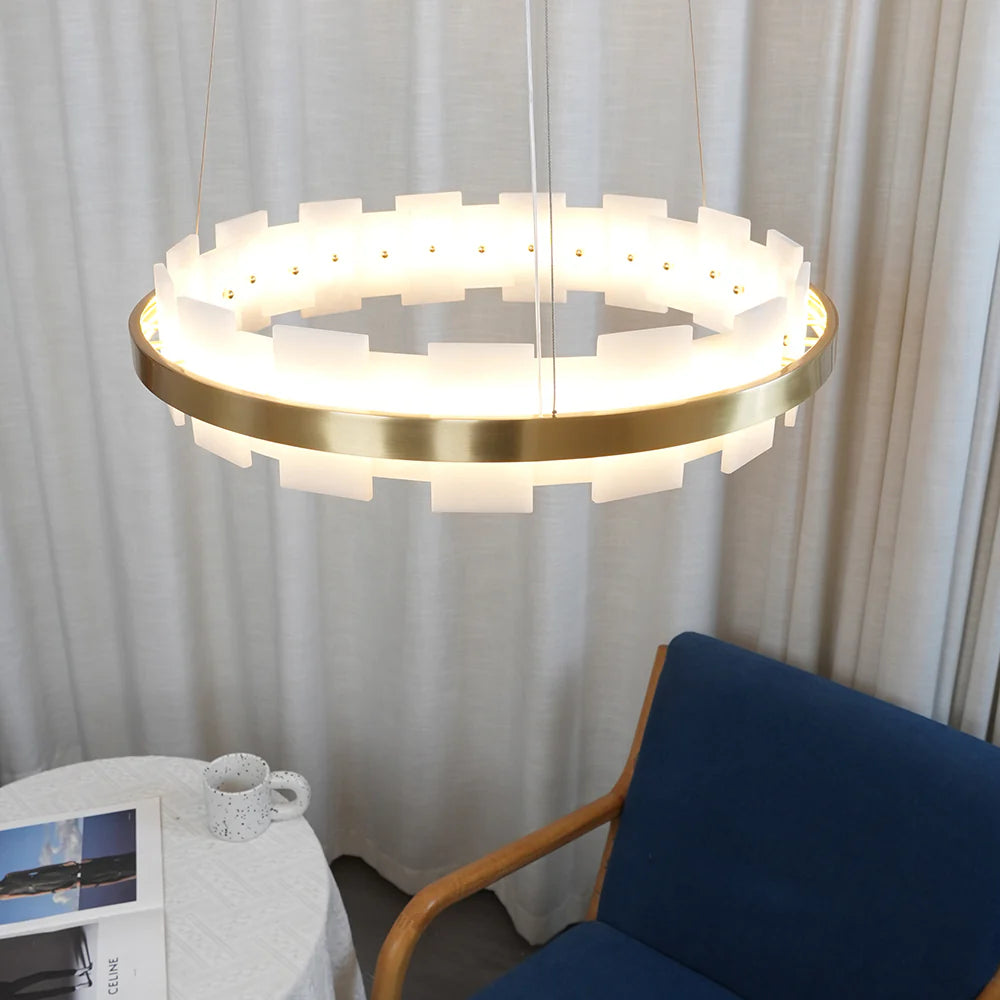 Alabaster Luxury Halo Chandelier