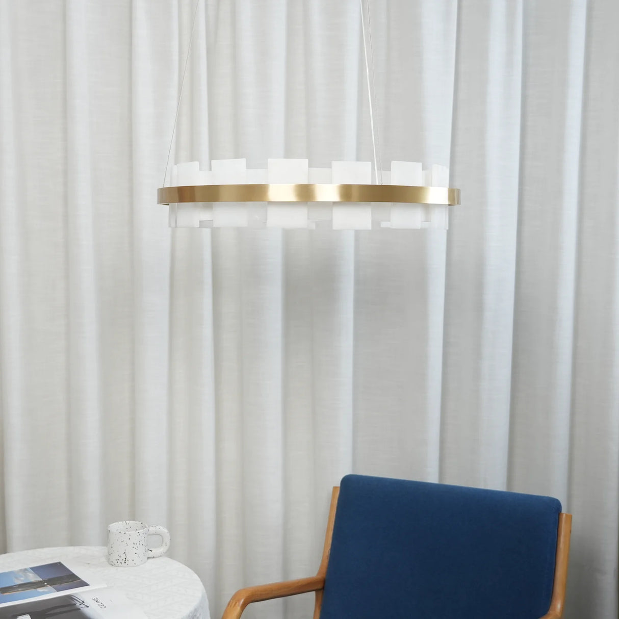 Alabaster Luxury Halo Chandelier