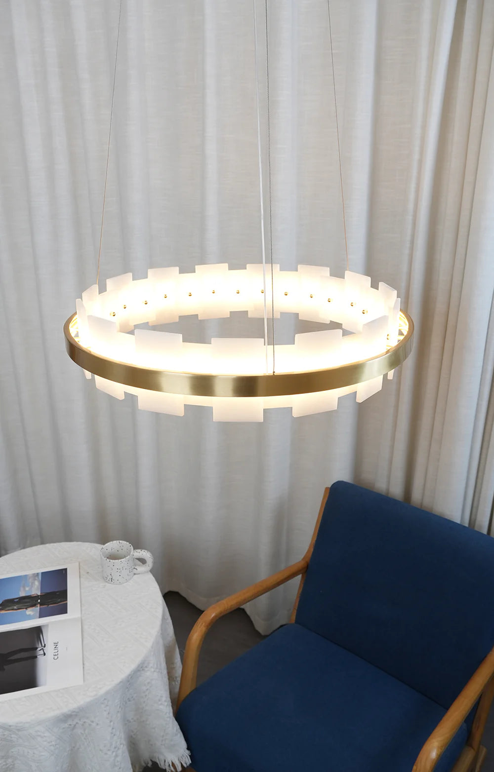 Alabaster Luxury Halo Chandelier