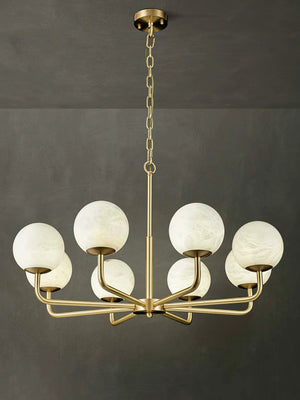 Alabaster Maytoni Erich Brass Chandelier