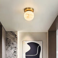 Alabaster Melange Brass Ceiling Light