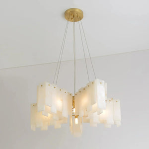 Alabaster Modern Cascade Tiered Chandelier