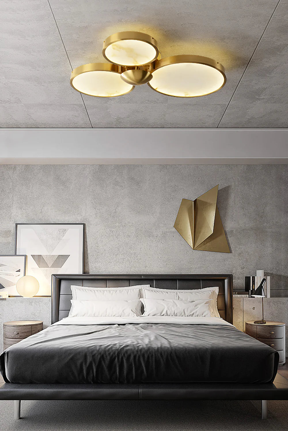 Alabaster Modern Disc Ceiling Light