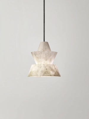 Alabaster Modern Hat Shape Pendant Light