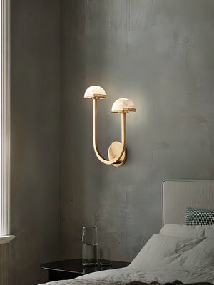 Alabaster Mushroom Wall Lamp