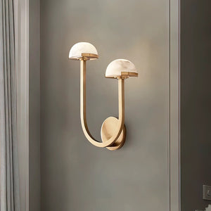 Alabaster Mushroom Wall Lamp