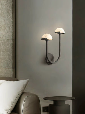 Alabaster Mushroom Wall Lamp