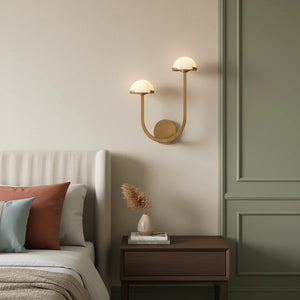 Alabaster Mushroom Wall Lamp