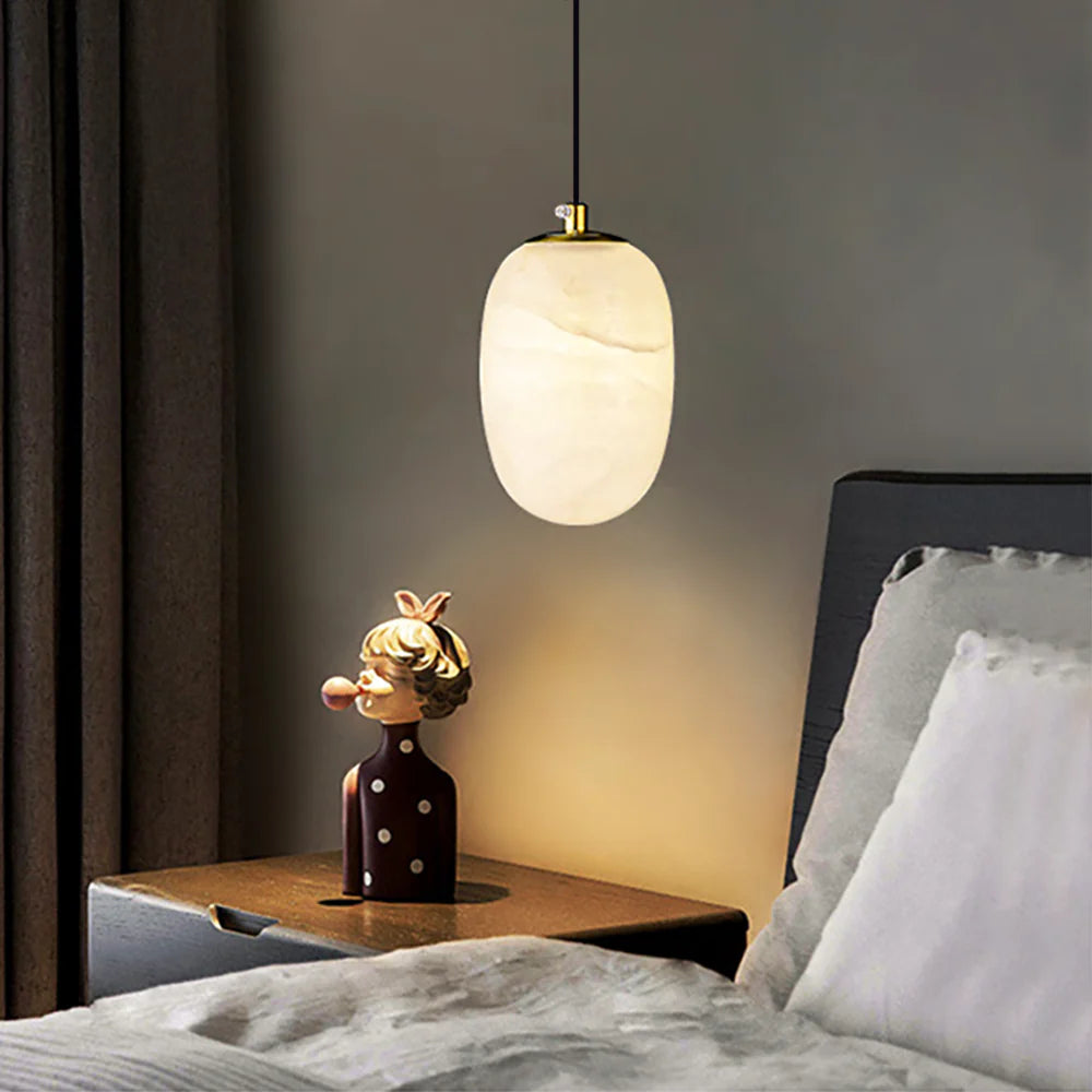 Alabaster Modern Pebble Pendant Lamp