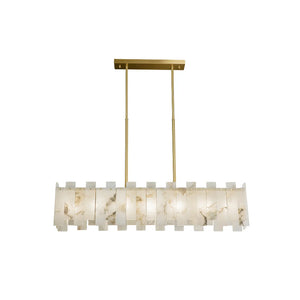 Alabaster Rectangular Linear Chandelier