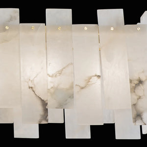 Alabaster Rectangular Linear Chandelier