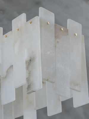 Alabaster Rectangular Linear Chandelier