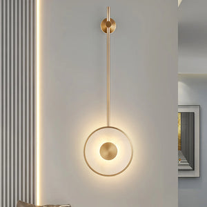 Alabaster Modern Round Strip Wall Lamp